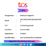 TCS Bulk Hiring 2024