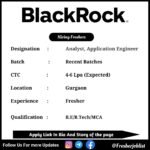 BlackRock Off-campus Drive 2024 hiring Analyst, Application Engineer