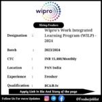 Wipro's Work Integrated Learning Program (WILP) - 2024