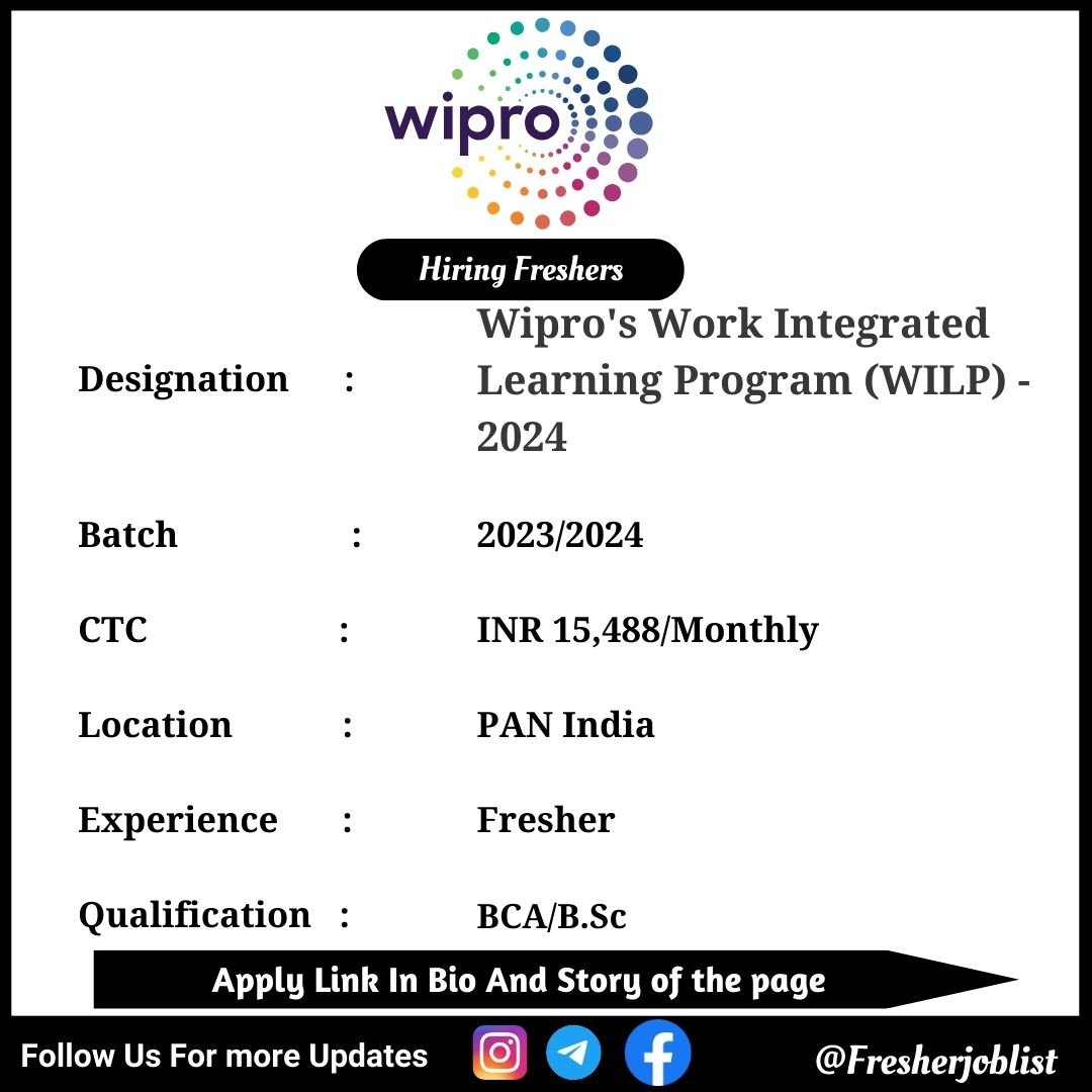 Wipro's Work Integrated Learning Program (WILP) - 2024