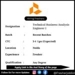 Conduent Off-campus Drive 2024 hiring Technical Business Analysis Engineer I