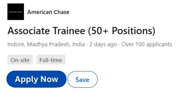 American Chase Off-campus Drive 2025 hiring Associate Trainee | BE/B-Tech/MBA