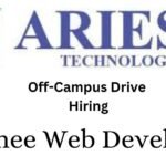 Aeries Technologies Off-campus Drive 2025 hiring Trainee Web Developer| Batchelor's/Master's Degree