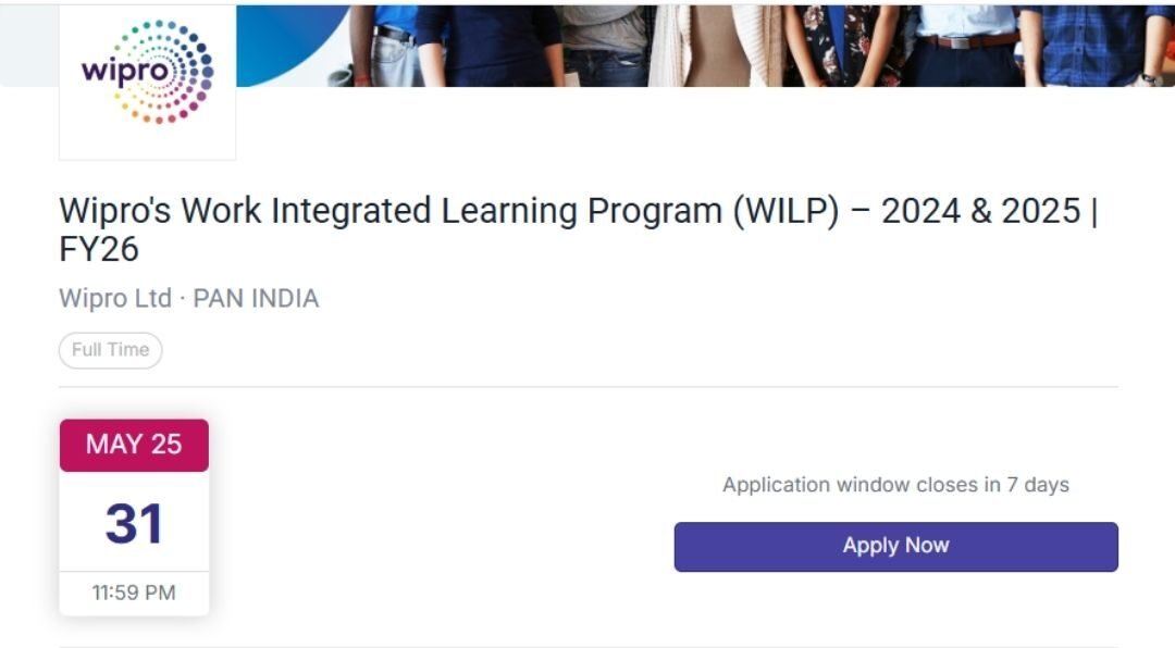 Wipro's Work Integrated Learning Program (WILP) - 2025