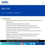 Hatio Off-campus Drive 2025 hiring SDE1-QA | Bachelor's Degree