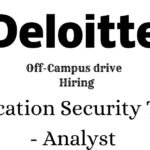 Deloitte Off-Campus Drive 2025 hiring Application Security Tester