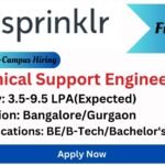 Spinklr Off-campus Drive 2025 hiring Technical Support Engineer | Bachelor's Degree