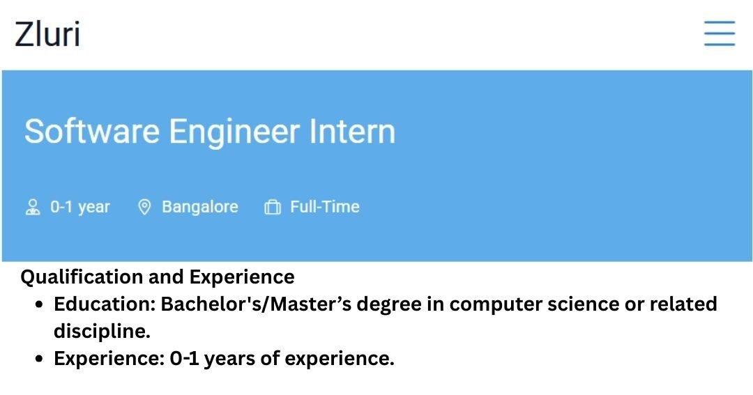 Zluri Off-campus Drive 2025 hiring Software Engineer Intern