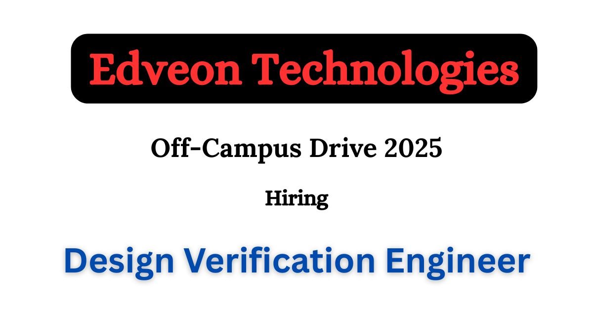 Edveon Technologies Off-campus Drive 2025