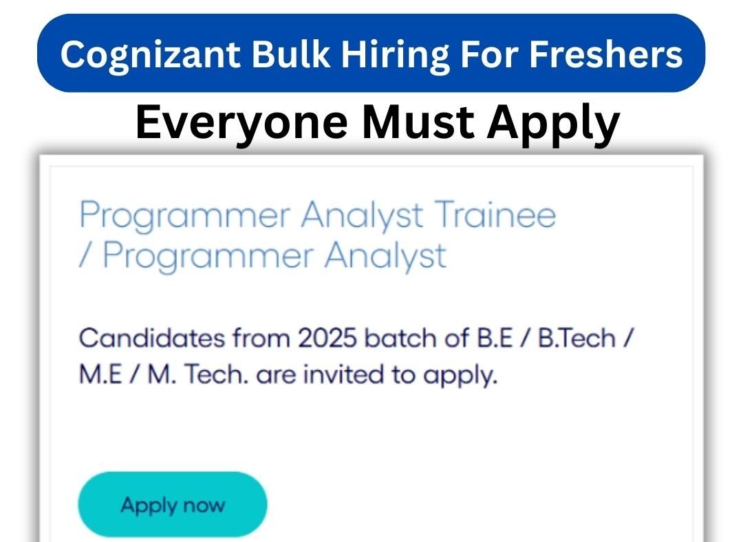 Cognizant Bulk Hiring For Freshers
