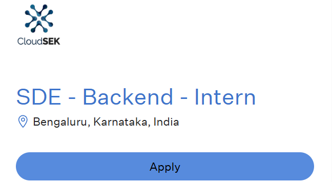 Cloudsek Off-Campus Drive 2025