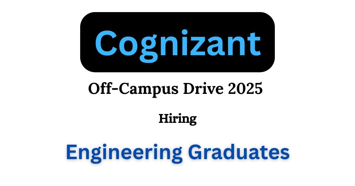Cognizant Fresher hiring for 2025