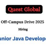 Quest Global Off-campus Drive 2025 hiring Junior Java developer