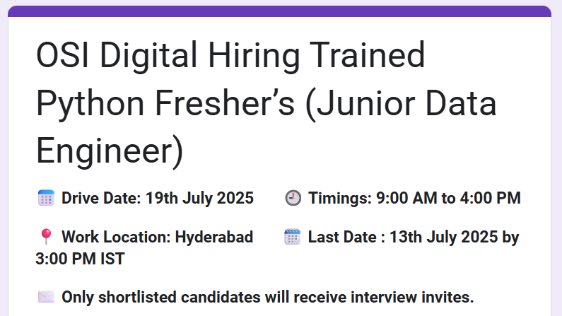 OSI Digital Off-campus Drive 2025
