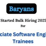 Baryons Off-campus Drive 2025 hiring Associate Software Engineer Trainees