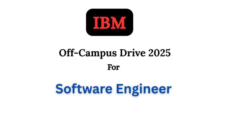 IBM Off-campus Drive 2025 hiring Software Engineer | BE/B-Tech/Bachelor ...