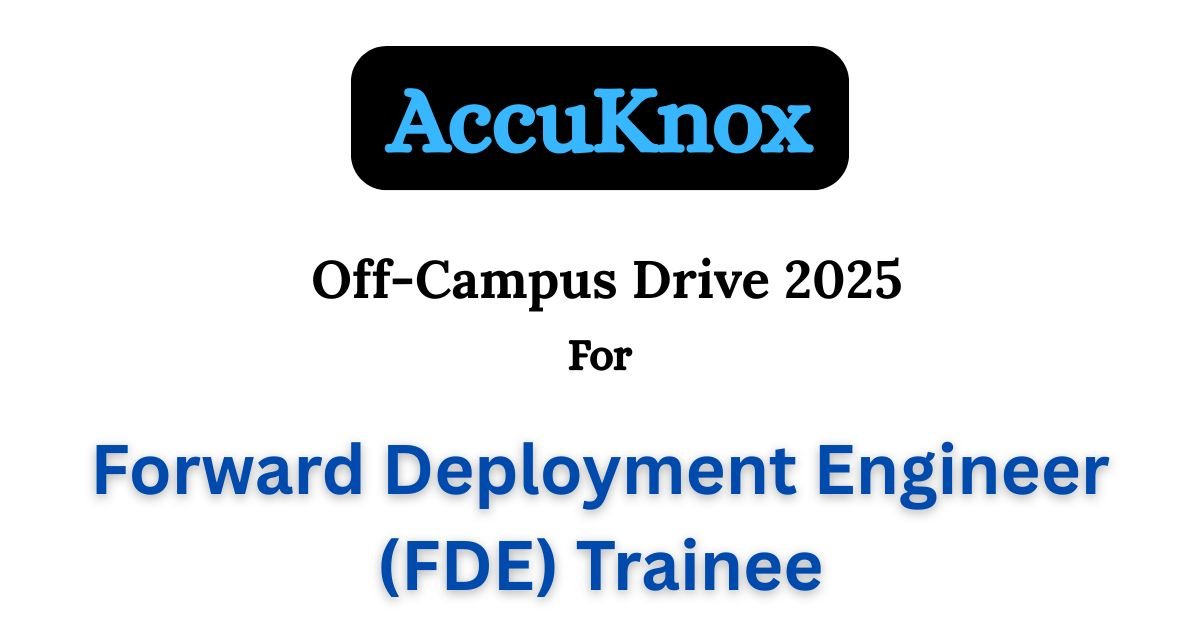 AccuKnox Off-campus Drive 2025