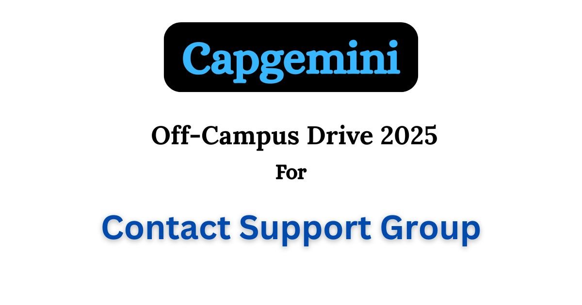 Capgemini Off-campus Drive 2025