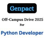 Genpact Off-campus Drive 2025 hiring Python Developer