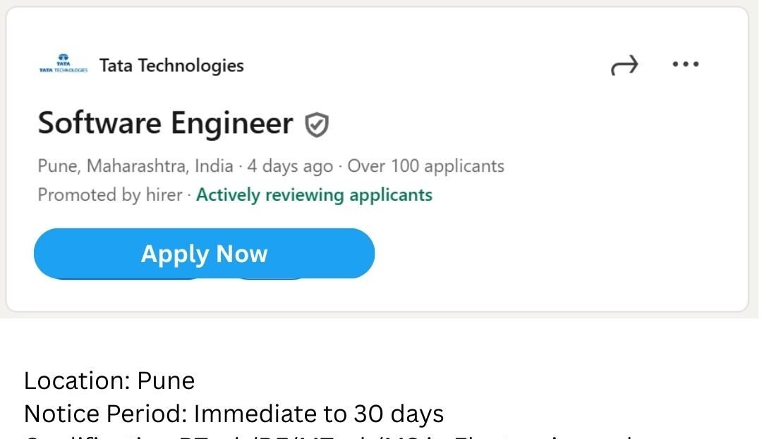 Tata Technologies Off-campus Drive 2025