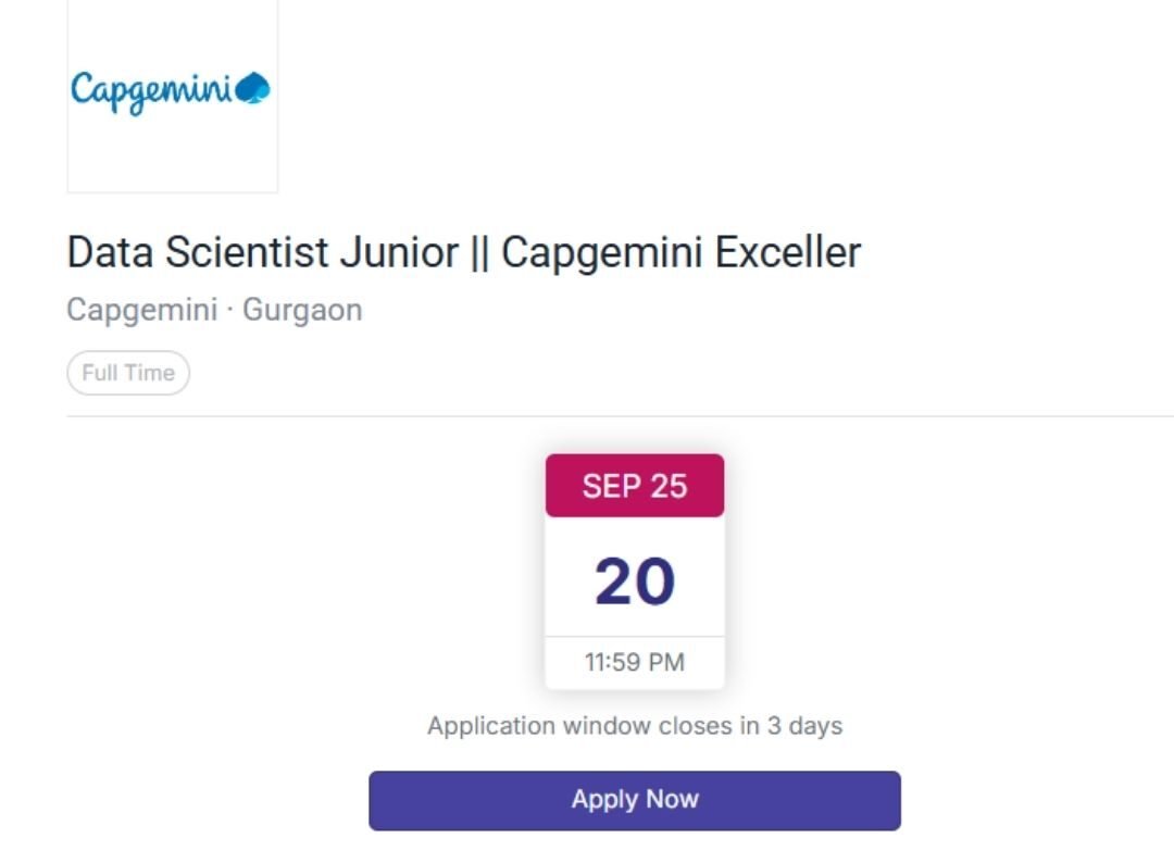 Capgemini Off-campus Drive 2025