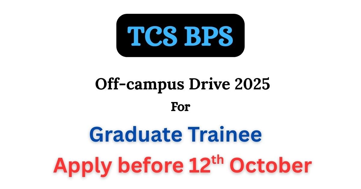 TCS BPS Hiring - Batch of 2026 | A Complete Guide - Apply Now