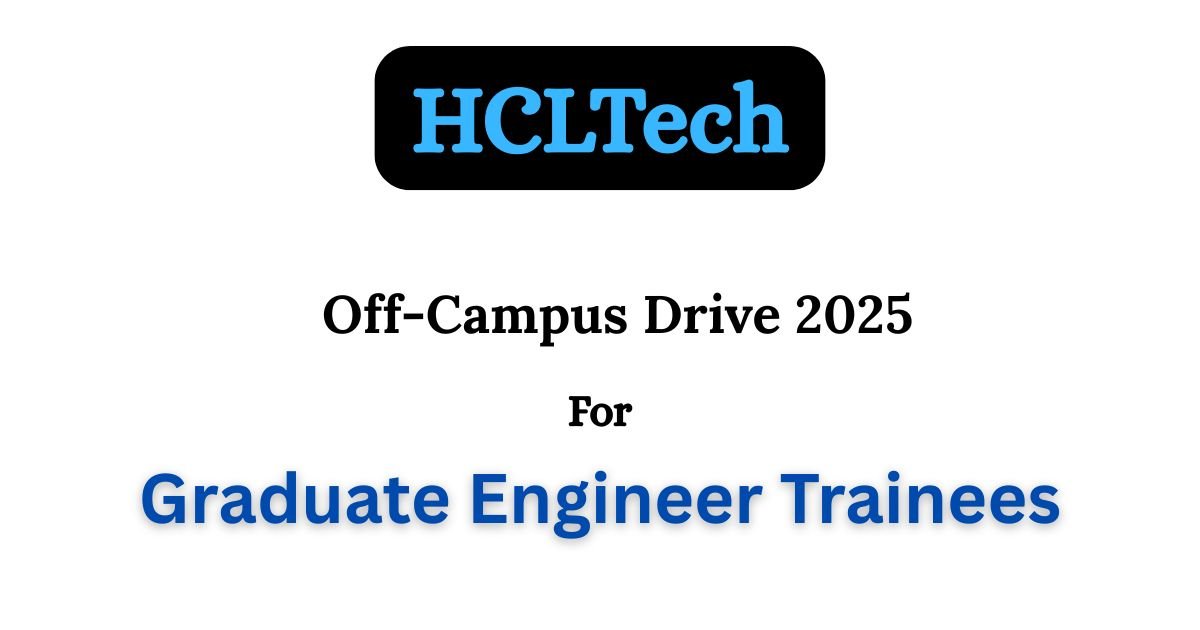 HCLTech Off-campus Drive 2025