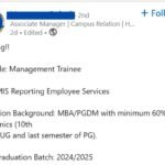 HCLTech Off-campus Drive 2025 hiring Management Trainee