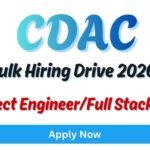CDAC Bulk Hiring Drive 2026 For Project Engineer/Full Stack Developer | Bachelor's/Master's Degree