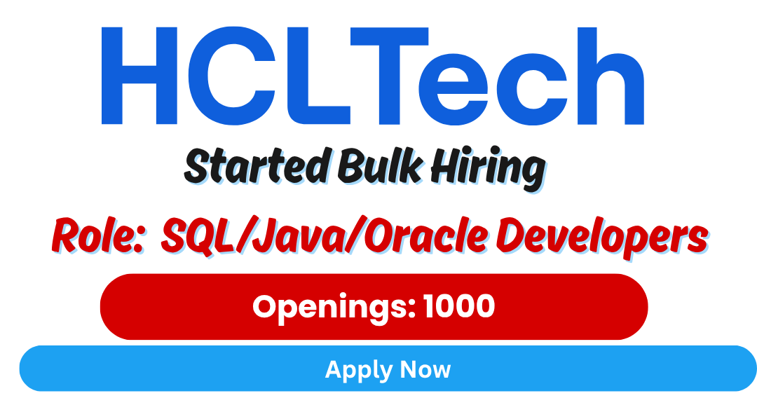 HCLTech Started Bulk Hiring 2025