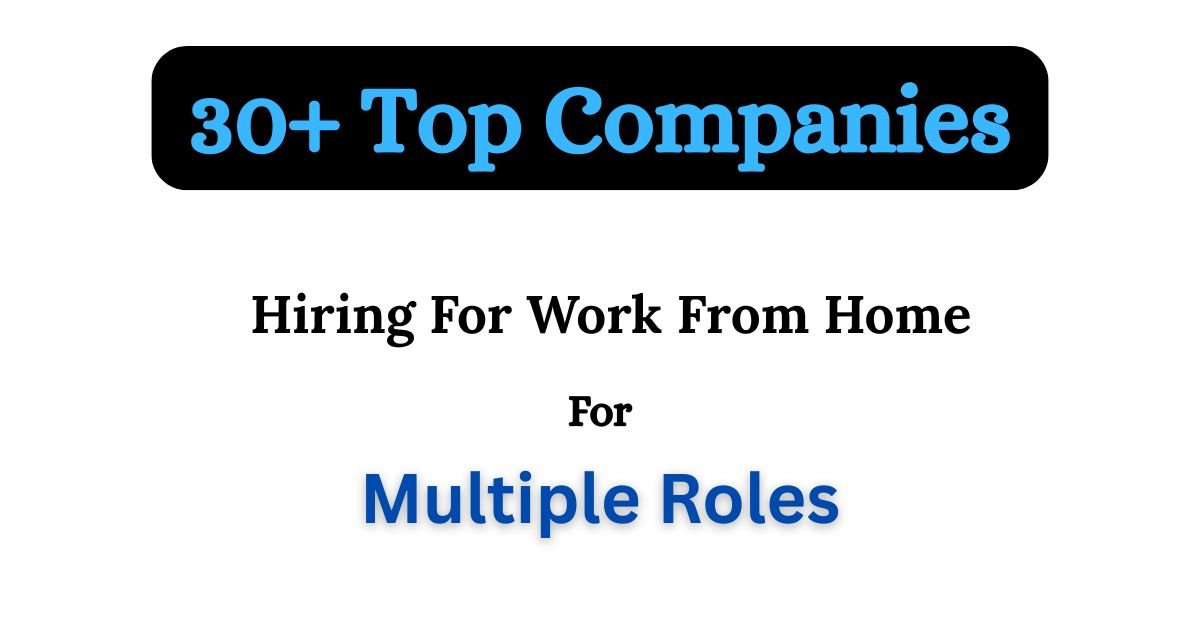 30+ work from jobs 2025