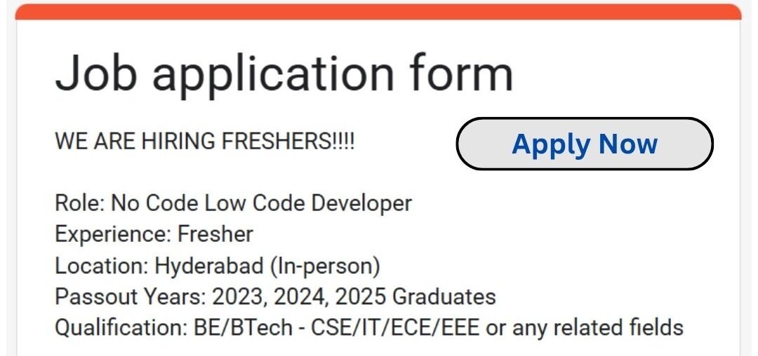 Gradious Off-campus Drive 2025 hiring No Code Low Code Developer | BE/BTech - CSE/IT/ECE/EEE or any related fields