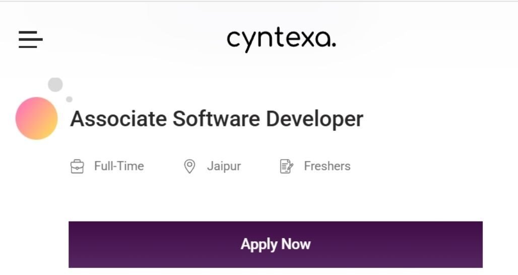 Cyntexa Off-campus Drive 2025