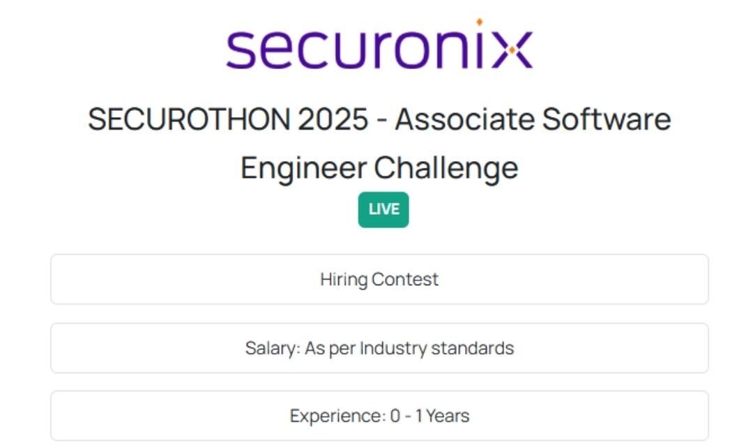 Securonix Off-Campus Drive 2025 hiring Associate Software Engineer | BE/B-Tech
