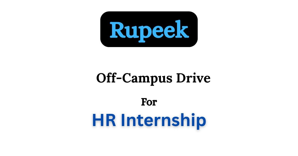 Rupeek Off-Campus Drive 2025