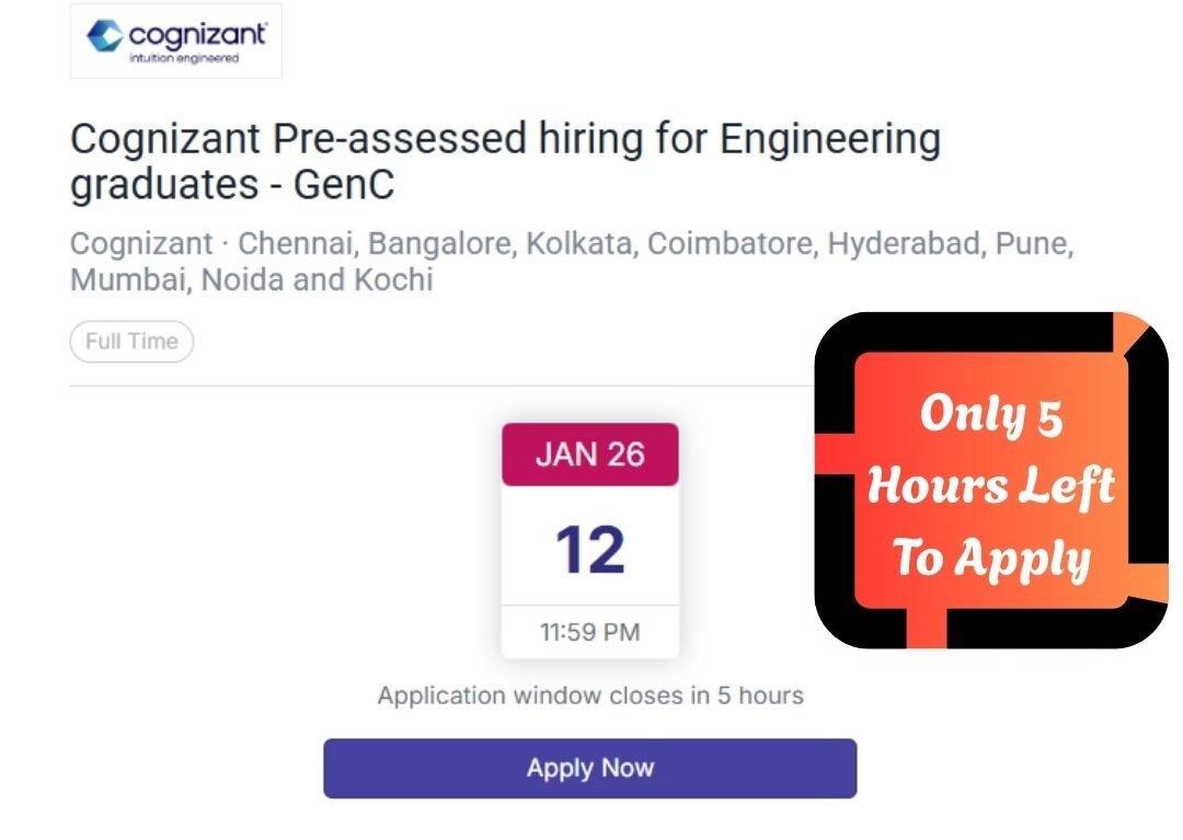 Cognizant Off-campus Drive 2026