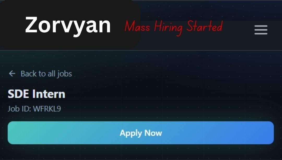 Zorvyn Mass Hiring Drive 2026