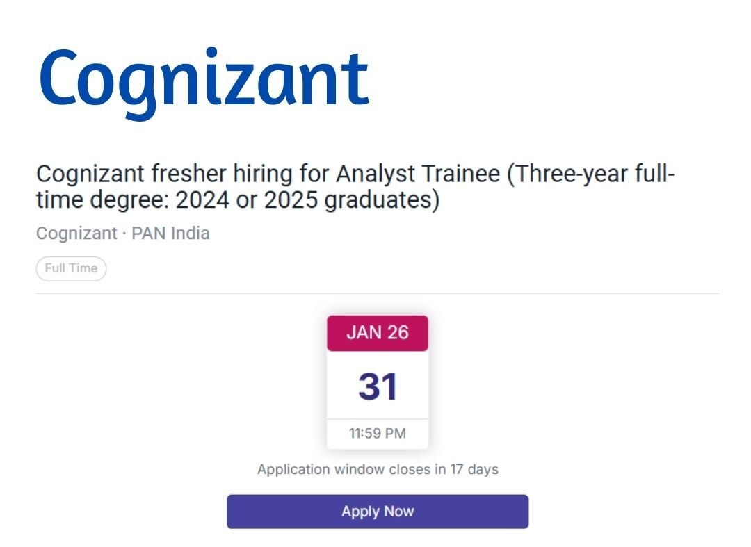 Cognizant Bulk Hiring Drive 2026