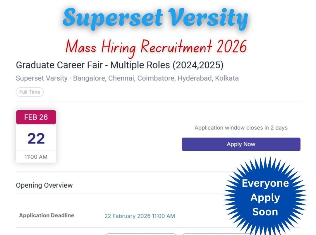 Superset Varsity Off-campus Drive 2026 hiring Software Engineer