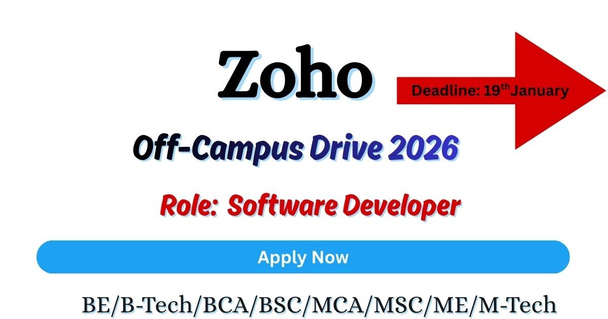 Zoho Off-campus Drive 2026