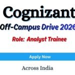Cognizant Bulk Hiring Drive 2026 hiring Analyst Trainees| Any Graduate