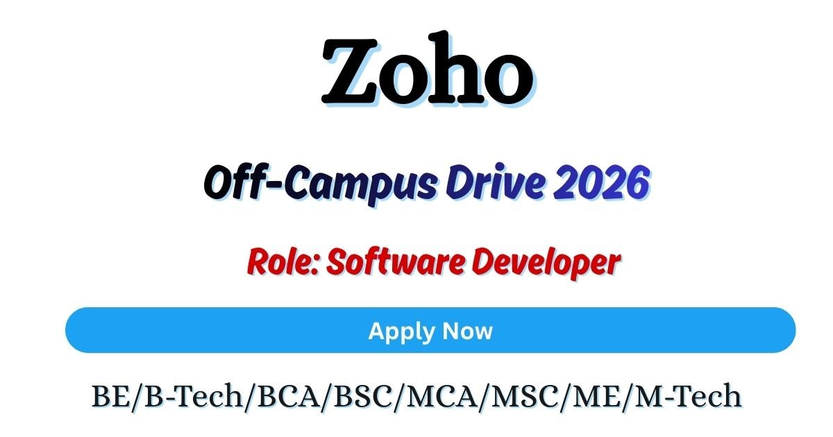 Zoho Off-campus Drive 2026