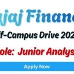 Bajaj Finance Off-campus Drive 2026 hiring Junior Analyst | Graduate/Engineering Graduate
