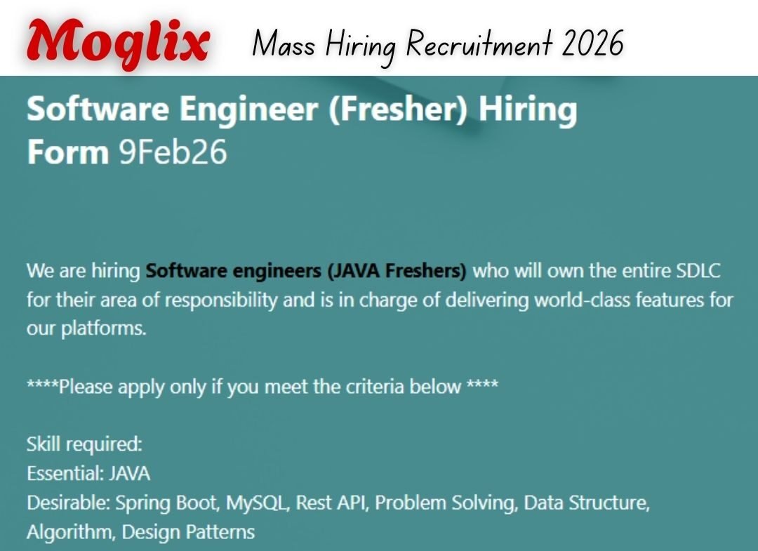 Moglix Off-Campus Drive 2026 hiring Software Engineer