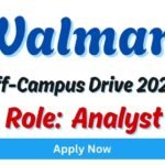 Walmart Off-campus Drive 2026 hiring Analyst | Bachelor's/Master's Degree