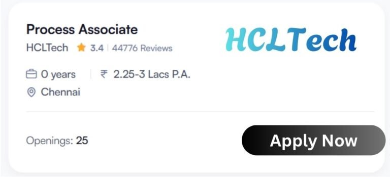 HCLTech Mega Hiring Drive 2026 hiring Process Associate| Any Graduate ...
