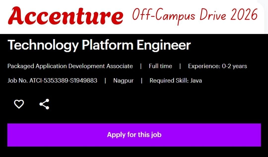Accenture Off-campus Drive 2026