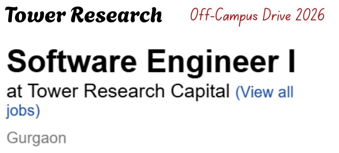 Tower Research Off-campus Drive 2026