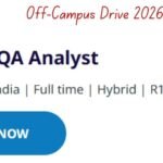 IQVIA Off-campus Drive 2026 hiring Trainee Ana