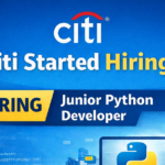 Citi Off-campus Drive 2026 hiring Junior Python Developer | Bachelor's Degree
